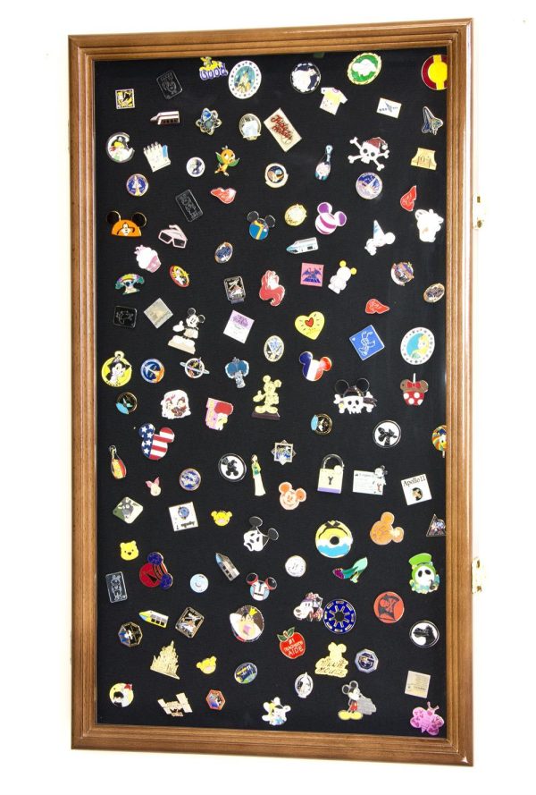 Large Pin, Ribbons, Medals, Buttons, Shells Disney Pins Display Case Cabinet on Sale - Image 3