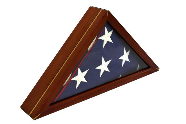 Honors Flag Display Case Glass Cabinet for 5x9.5  Flag Cheap