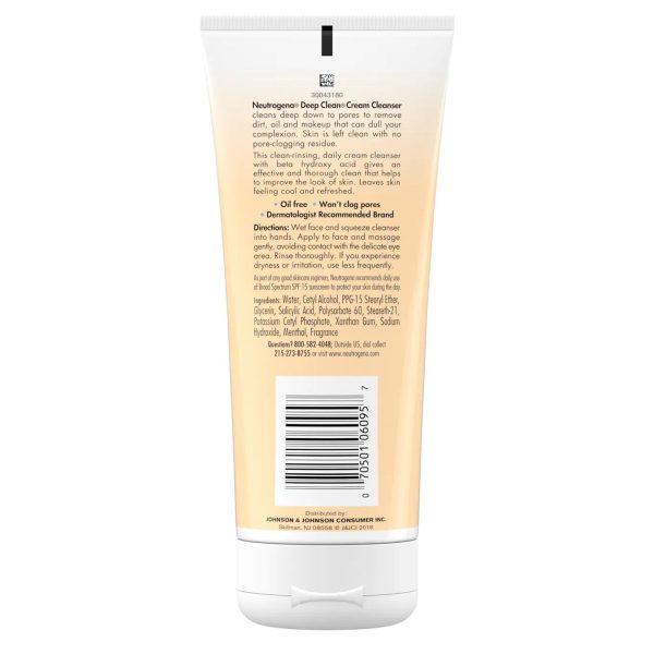 Neutrogena, Crm Deep Clean Cleanser 7Oz Fashion - Image 2