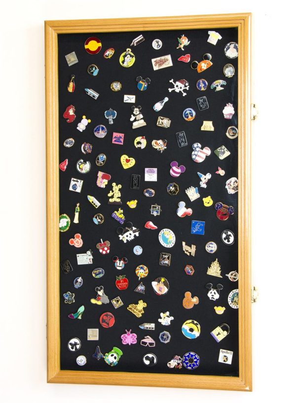 Large Pin, Ribbons, Medals, Buttons, Shells Disney Pins Display Case Cabinet on Sale - Image 2